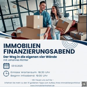 Veranstaltungsflyer zum Immobilienfinanzierungsabend